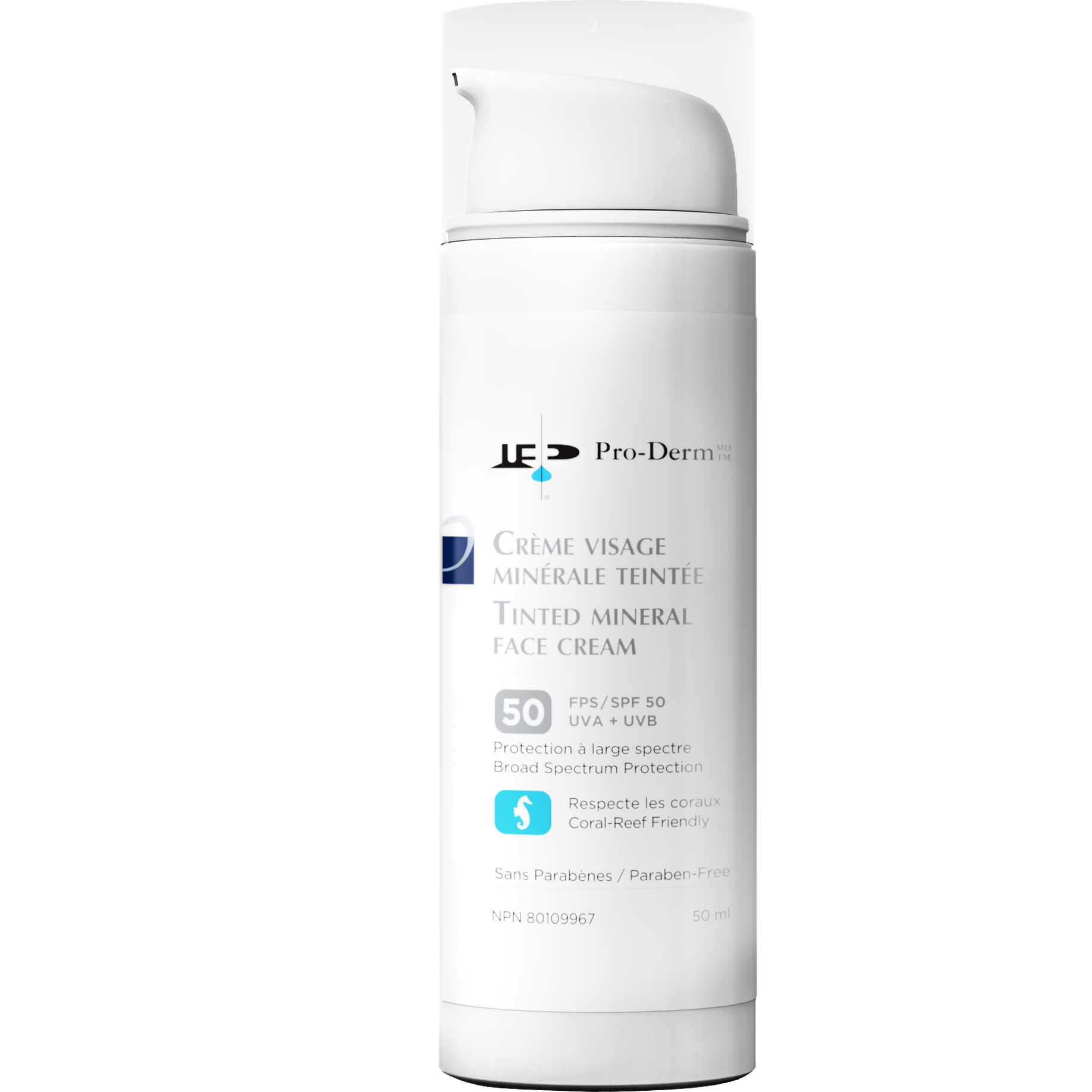 Crème teintée minérale pour le visage FPS 50
